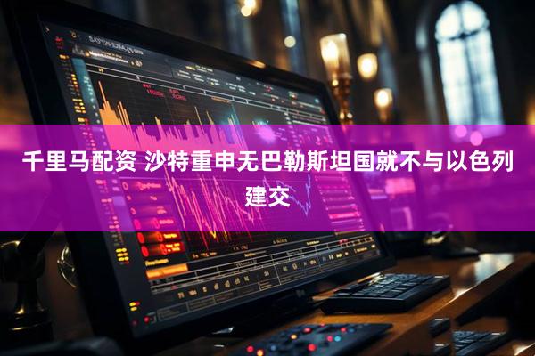 千里马配资 沙特重申无巴勒斯坦国就不与以色列建交